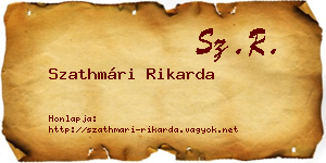 Szathmári Rikarda névjegykártya