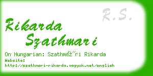 rikarda szathmari business card